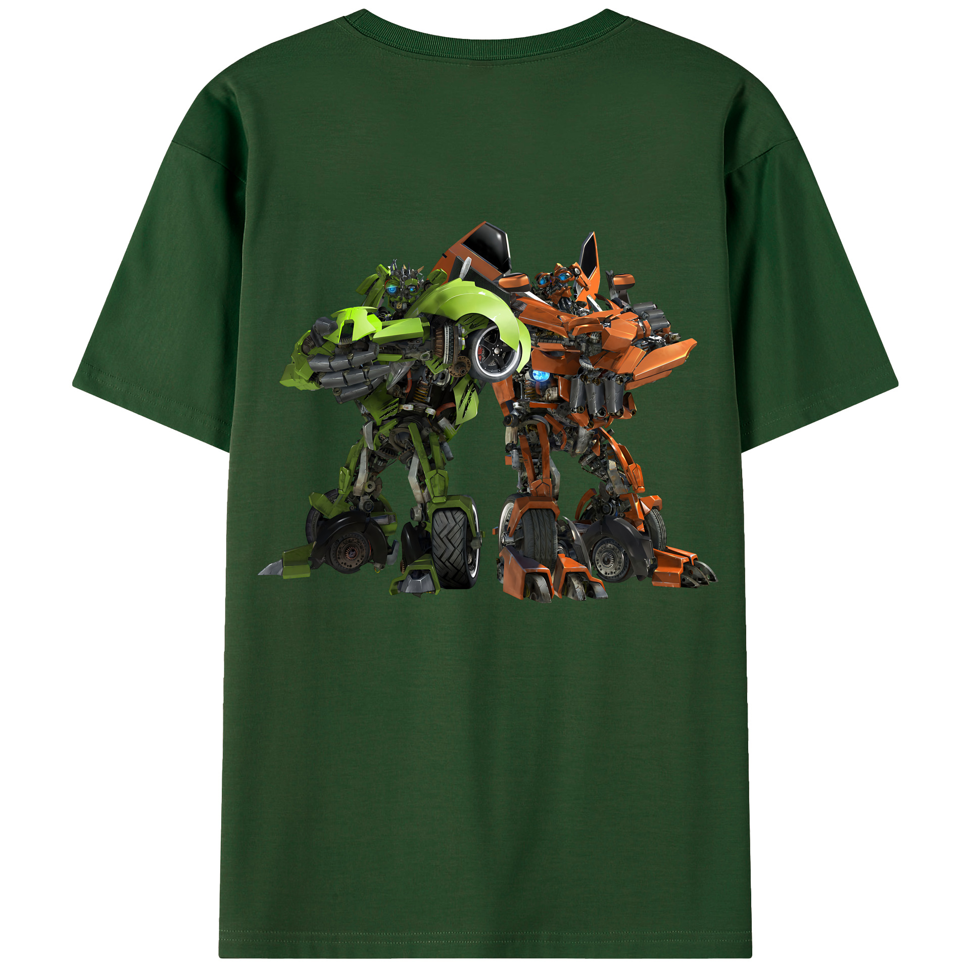 （画像用） Transformers トランスフォーマー 綿100％半袖Tシャツ（背面プリント）